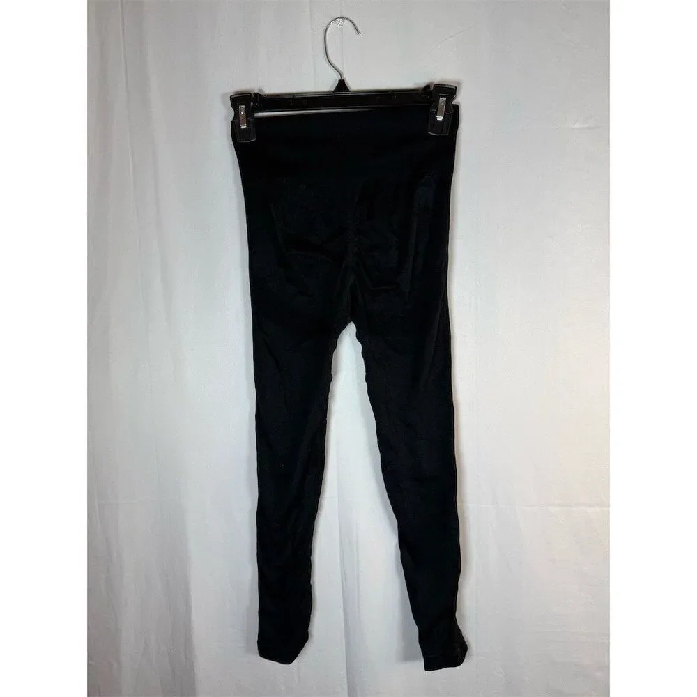 Womens Leggings Size S Black Seamless High Waist Scrunch Butt Tummy